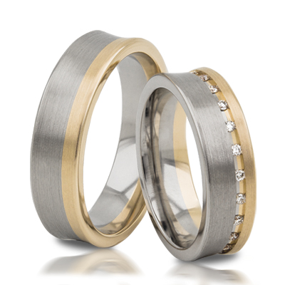 <strong>AE35 | Trauringpaar</strong></br>(585 Gold)