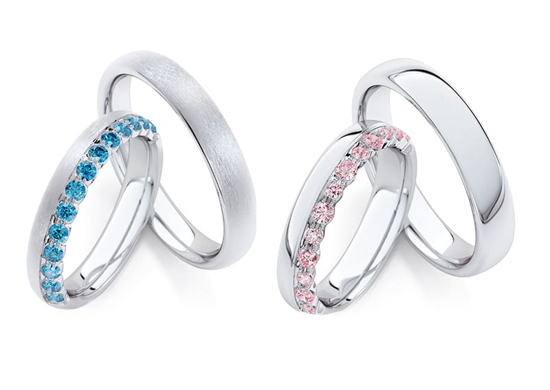 Farbige Ringe mit Diamanten | Juwelier Adam & Eve