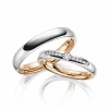 <strong>Trauringe - Weiss-/Rotgold | ru-1645-1 </strong></br>(585 Gold) - zus. 0.160ct tw/si
