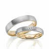 <strong>Trauringe - Weiss-/Gelbgold | ru-1642-1 </strong></br>(585 Gold) - zus. 0.036ct tw/si